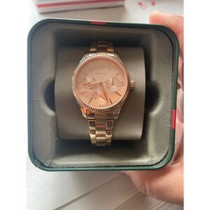Fossil Multifunction Rose Gold Stainless Steel Women's Watch with Date